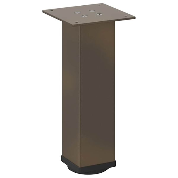 vidaXL P&eacute;s para mesa de centro 4 pe&ccedil;as a&ccedil;o natural 42-44 cm a&ccedil;o