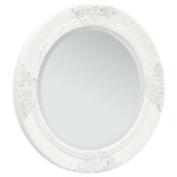 vidaXL Espelho de parede estilo barroco 50 cm branco