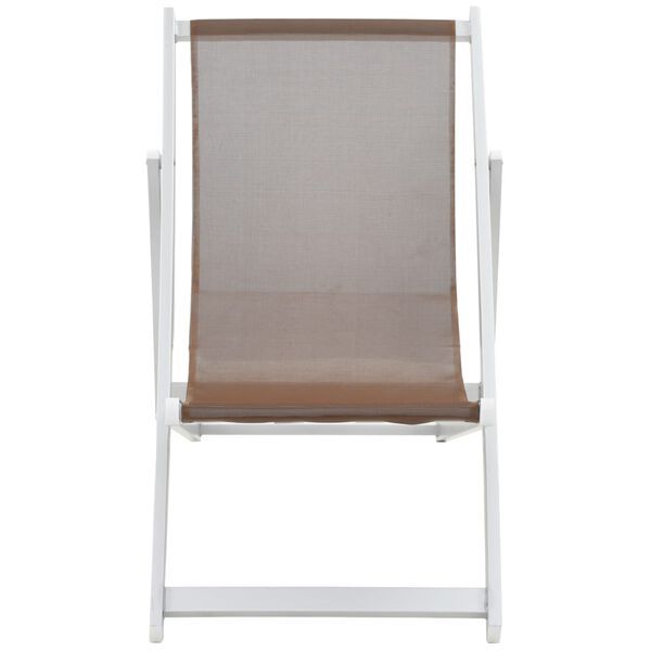 vidaXL Cadeiras de praia dobr&aacute;veis 2 pcs alum&iacute;nio e textilene castanho