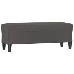 vidaXL Banco 100x35x41 cm couro artificial cinzento
