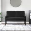 vidaXL Sof&aacute;s com almofada 110cm Preto Contraplacado