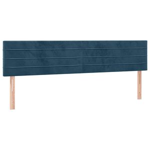 vidaXL Cabeceiras azul-escuro 160x5x78/88 cm veludo