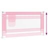 vidaXL Barra de seguran&ccedil;a p/ cama infantil tecido 150x25 cm rosa