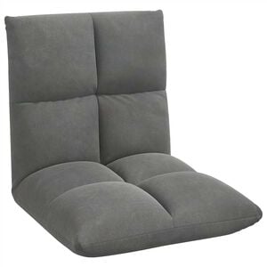 vidaXL Cadeira de ch&atilde;o ajust&aacute;vel Cinzento-Escuro Veludo