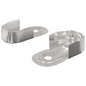 vidaXL Suporte de Var&atilde;o para Guarda-Roupas 2 unid. Zinco Branco Ferro