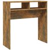 vidaXL Mesa consola 78x30x80 cm derivados de madeira carvalho fumado