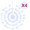 vidaXL Ilumina&ccedil;&otilde;es estrelares Natal 140 LEDs 4 pcs 17 cm branco frio