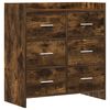 vidaXL Buffet Carvalho Fumado 75 x 33 x 80 cm Derivados de Madeira