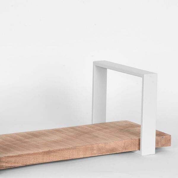 LABEL51 Prateleira de parede Slam 60x23x20 cm M madeira/branco