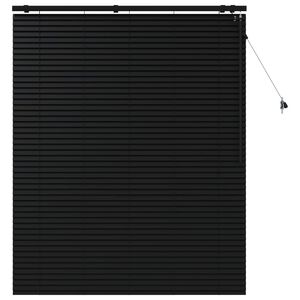 vidaXL Cortina Veneziana Preto 130 x 160 cm 35 mm