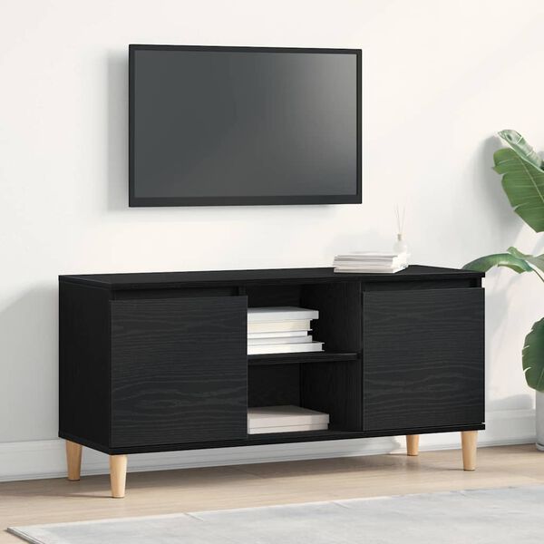 vidaXL Gabinete para TV Carvalho Preto 102 x 35 x 50 cm