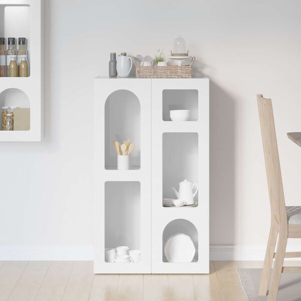 vidaXL Buffet Branco Brilhante 59 x 35 x 100,5 cm Madeira processada