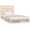 vidaXL Estrutura de cama de solteiro 90x190 cm madeira de pinho maci&ccedil;a