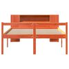 VidaXL Cama com estante sem colch&atilde;o 140x190 cm madeira maci&ccedil;a
