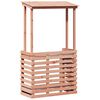 vidaXL Mesa de bar exterior c/ telhado 112,5x57x195,5cm madeira maci&ccedil;a