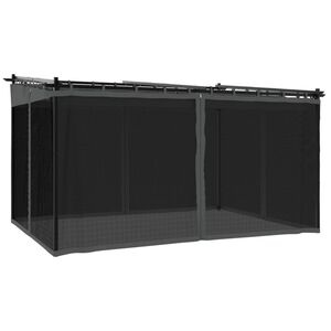 vidaXL Gazebo com paredes de malha 4x3 m a&ccedil;o antracite