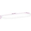 vidaXL Tampo de mesa oval 100x40x2,5cm madeira mangueira áspera maciça