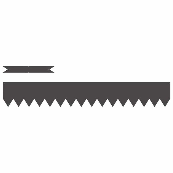 vidaXL Acabamento para Gramado 50 pcs Preto 100 x 0.05 x 20 cm