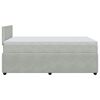 vidaXL Cama boxspring c/ colch&atilde;o 120x200 cm veludo cinzento-claro