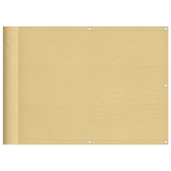 vidaXL Tela de varanda 75x700 cm 100% poli&eacute;ster oxford cor areia