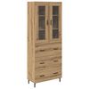 vidaXL Buff&ecirc; 2 pcs Carvalho Artesanal 69,5 x 34 x 180 cm