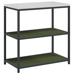 vidaXL Estante de Cozinha HATTEM Verde-Azeitona 90 x 50 x 92 cm A&ccedil;o