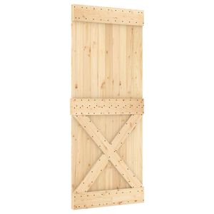 vidaXL Porta Deslizante NARVIK Natural e Preto 85 x 210 cm (152,5 cm)
