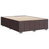 vidaXL Estrutura de cama sem colch&atilde;o 140x190 cm tecido castanho-escuro