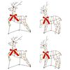 vidaXL Rena de Natal 4 unid. 180 LED Branco quente 43 x 19 x 65 cm
