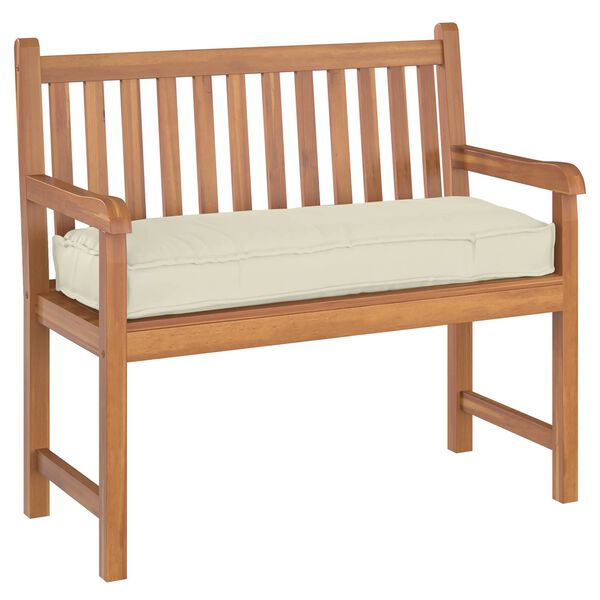 vidaXL Almofada Creme 110 x 40 x 8 cm Tecido Oxford