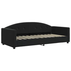 vidaXL Sof&aacute;-cama 90x200 cm veludo preto
