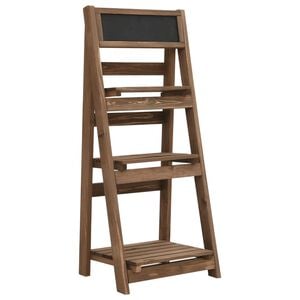 vidaXL Suporte plantas c/ quadro-negro 3 prateleiras 40x30x90 cm abeto
