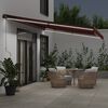 vidaXL Toldo retr&aacute;til manual com luzes LED 500x350 cm bord&ocirc;
