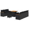 vidaXL Conjunto de Sof&aacute; de Jardim 14 unid. 9-N&uacute;mero de lugares Preto