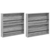 vidaXL Estante de Revistas 2 unid. Cinza Sonoma 80 x 12 x 70 cm