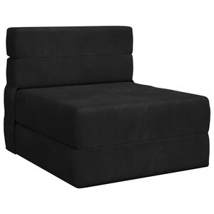 vidaXL Sof&aacute; Cama Dobr&aacute;vel Preto 70 x 80 x 60 cm Tecido