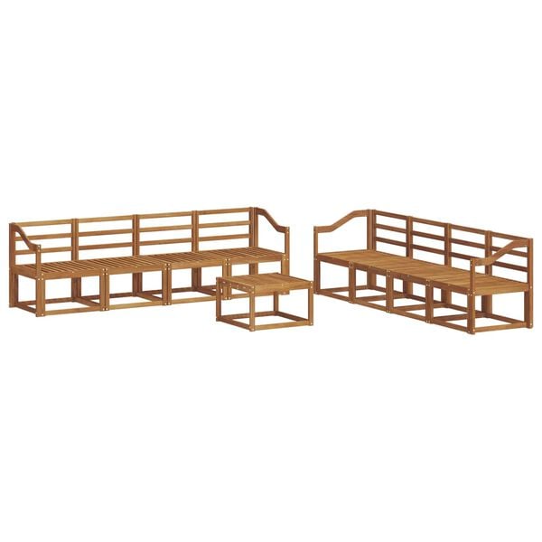vidaXL Conjunto de Sof&aacute;s para Exterior 9 pcs Natural