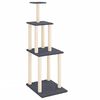 vidaXL &Aacute;rvore p/ gatos c/ postes arranhadores sisal 149cm cinza-escuro
