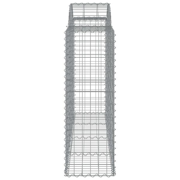 vidaXL Cesto gabião arqueado 200x50x120/140 cm ferro galvanizado