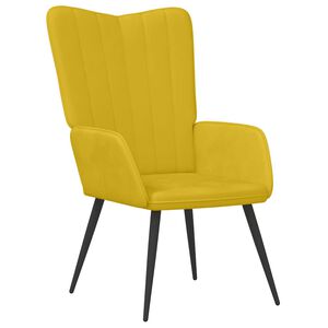vidaXL Cadeira de descanso veludo amarelo mostarda
