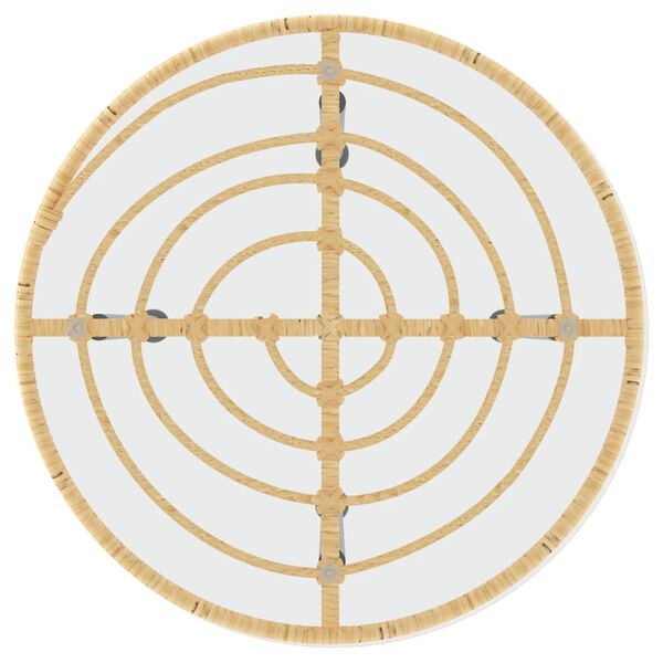 vidaXL Mesa de jantar Ø50 cm   vidro temperado e aço