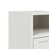 vidaXL Mesa de cabeceira 36x39x59 cm a&ccedil;o branco