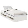 vidaXL Sof&aacute;-cama com colch&atilde;o 90x190 cm madeira de pinho maci&ccedil;a branco