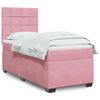 vidaXL Cama com molas/colch&atilde;o 80x200 cm veludo rosa