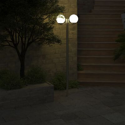 vidaXL Poste de luz para jardim com 2 lâmpadas 220 cm