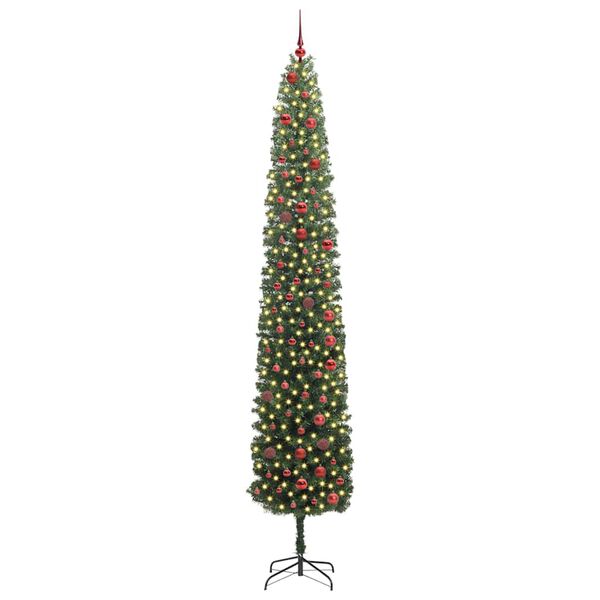 vidaXL &Aacute;rvore de Natal Artificial Verde 300 cm PVC e A&ccedil;o e Pl&aacute;stico