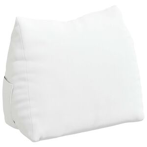 vidaXL Travesseiro para Costas Branco 45 x 20 x 35 cm tecido