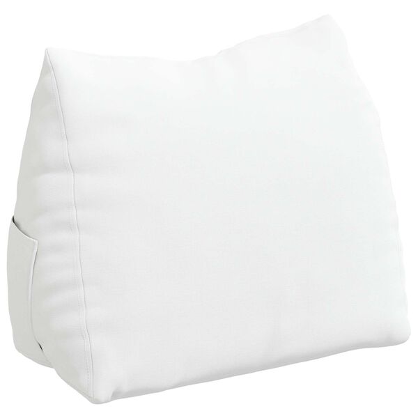 vidaXL Travesseiro para Costas Branco 45 x 20 x 35 cm tecido
