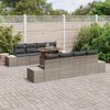 vidaXL Conjunto de Sofá de Jardim 9 pcs Cinzeto Rattan Sintético