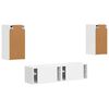vidaXL Conjunto de m&oacute;vel de TV 4 pcs Branco Madeira processada